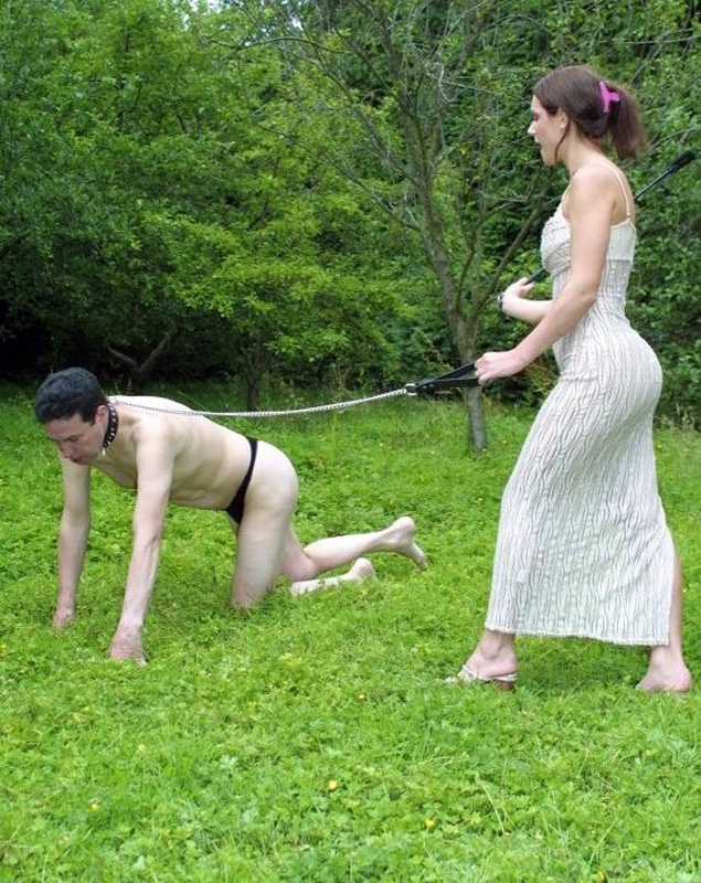 Humans walked on leashes bdsm