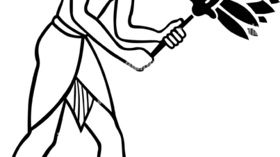 schiavo-egiziano-con-ventola-su-sfondo-bianco-2r7p37n